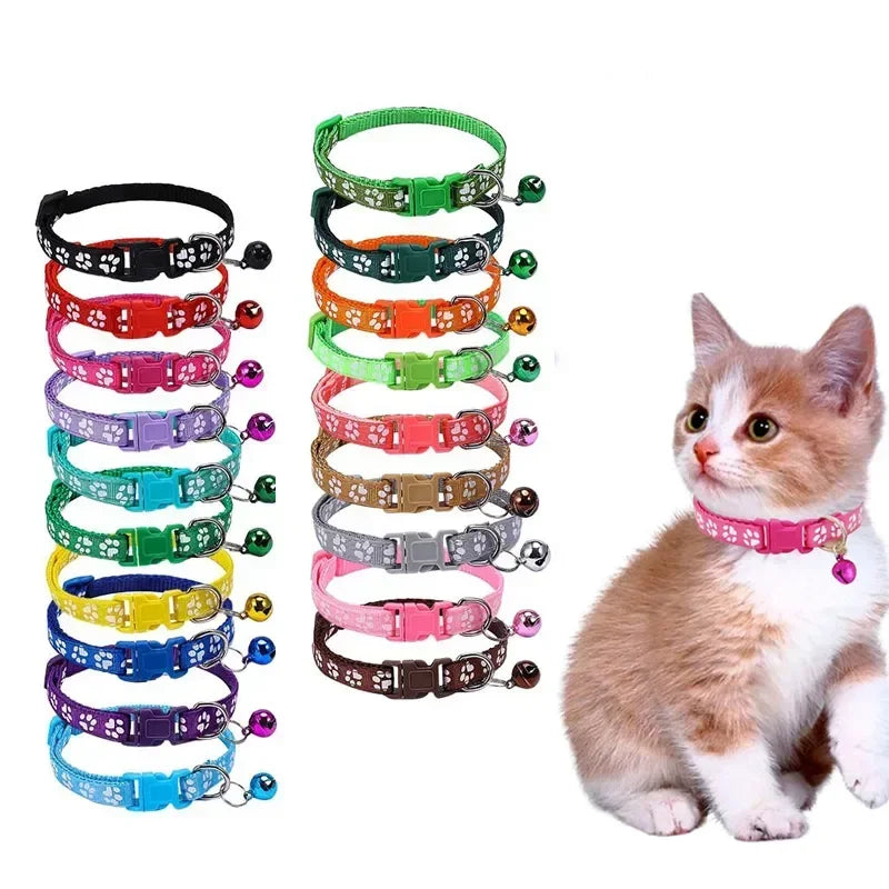 Collier cloche coloré et mignon pour animal de compagnie