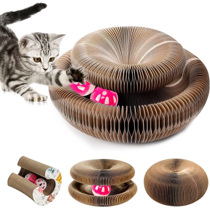 Grattoir pour Chat Pliable Magique avec Balle