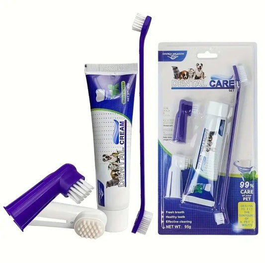 Dentifrice avec brosse à dents pour chat et Chien